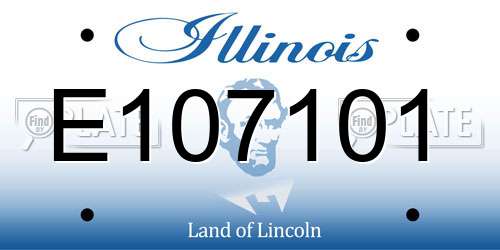 E107101 Illinois License Plate