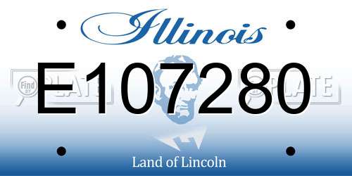 E107280 Illinois License Plate