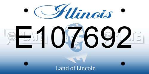 E107692 Illinois License Plate