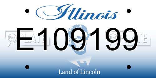 E109199 Illinois License Plate