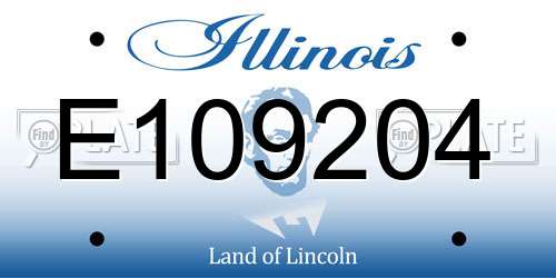 E109204 Illinois License Plate