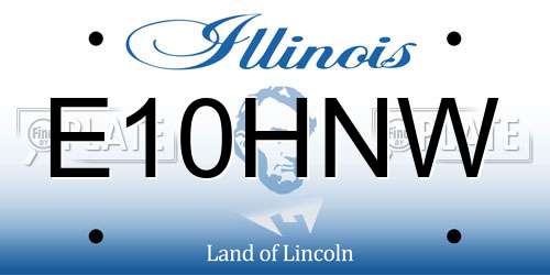 E10HNW Illinois License Plate