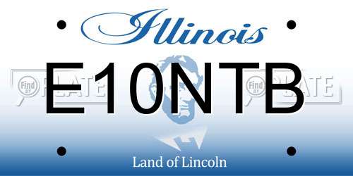 E10NTB Illinois License Plate