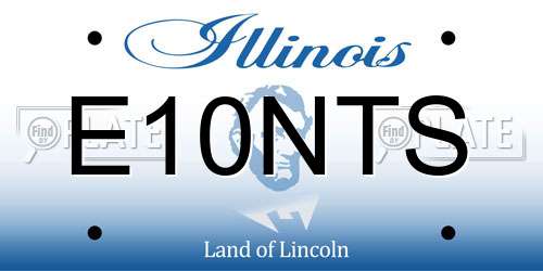 E10NTS Illinois License Plate