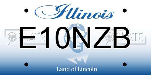 E10NZB Illinois License Plate