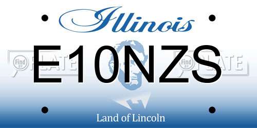 E10NZS Illinois License Plate