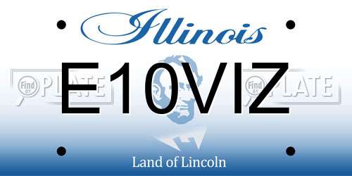 E10VIZ Illinois License Plate