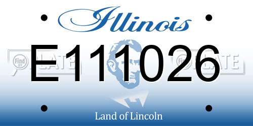 E111026 Illinois License Plate