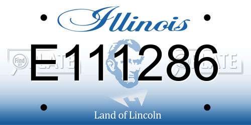 E111286 Illinois License Plate
