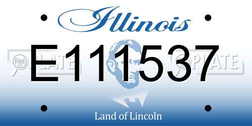 E111537 Illinois License Plate