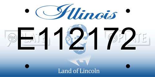 E112172 Illinois License Plate