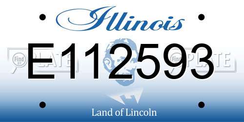 E112593 Illinois License Plate