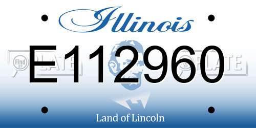 E112960 Illinois License Plate