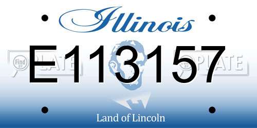 E113157 Illinois License Plate