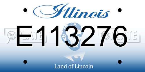 E113276 Illinois License Plate
