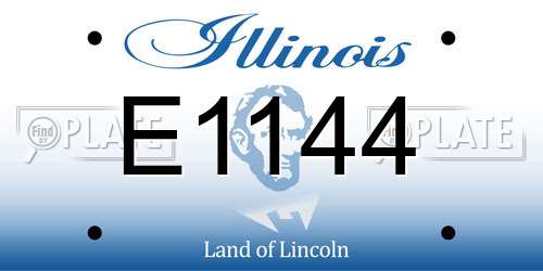 E1144 Illinois License Plate