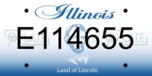E114655 Illinois License Plate