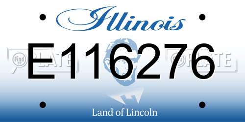 E116276 Illinois License Plate