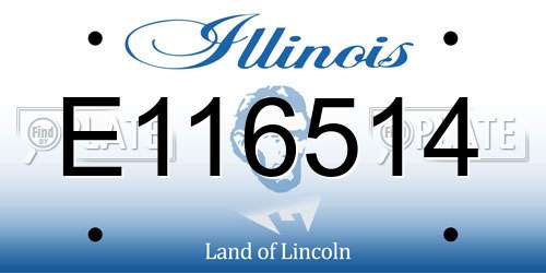 E116514 Illinois License Plate