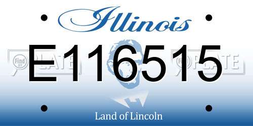 E116515 Illinois License Plate