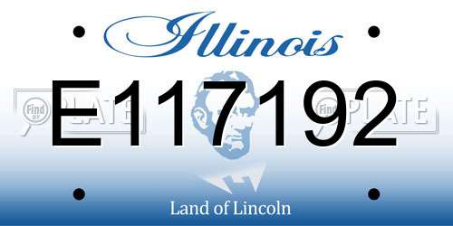 E117192 Illinois License Plate