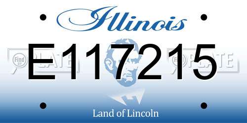 E117215 Illinois License Plate