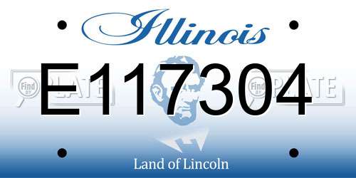 E117304 Illinois License Plate