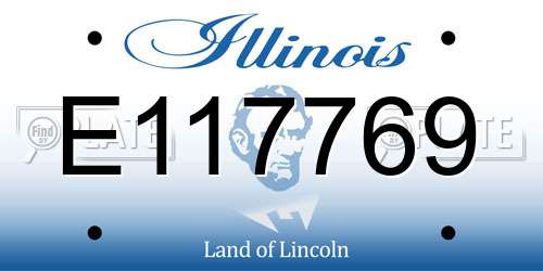 E117769 Illinois License Plate