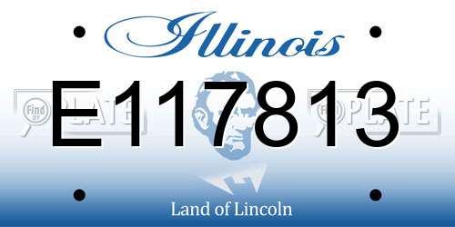 E117813 Illinois License Plate
