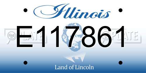 E117861 Illinois License Plate