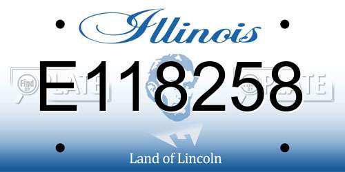 E118258 Illinois License Plate