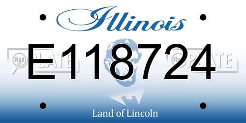 E118724 Illinois License Plate