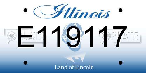 E119117 Illinois License Plate