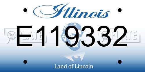 E119332 Illinois License Plate