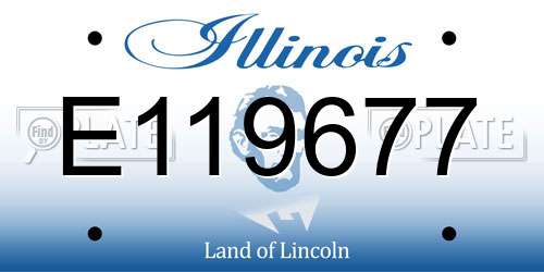 E119677 Illinois License Plate