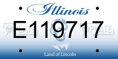E119717 Illinois License Plate