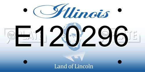 E120296 Illinois License Plate