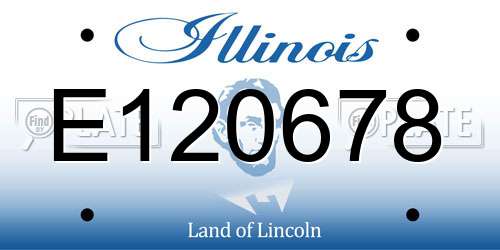 E120678 Illinois License Plate
