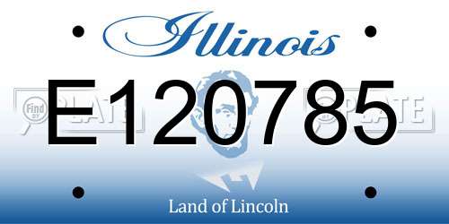 E120785 Illinois License Plate