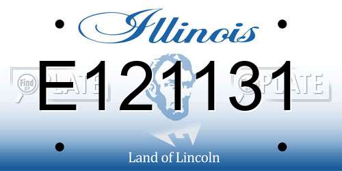 E121131 Illinois License Plate