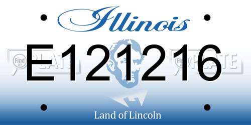 E121216 Illinois License Plate