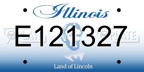 E121327 Illinois License Plate
