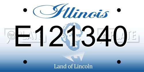 E121340 Illinois License Plate