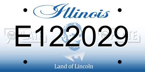 E122029 Illinois License Plate