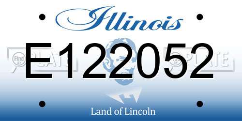 E122052 Illinois License Plate