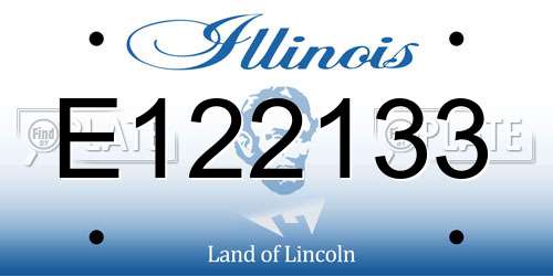 E122133 Illinois License Plate