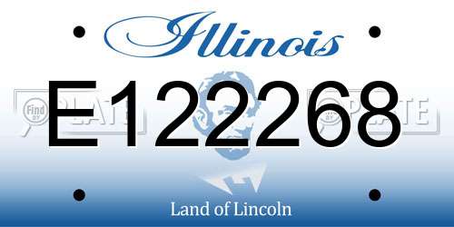 E122268 Illinois License Plate