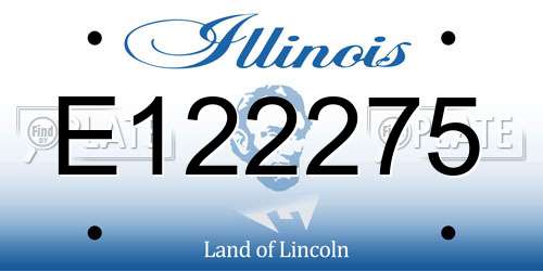 E122275 Illinois License Plate