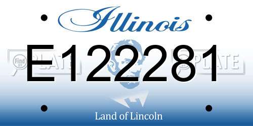 E122281 Illinois License Plate
