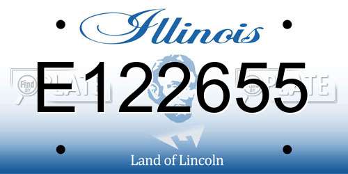E122655 Illinois License Plate